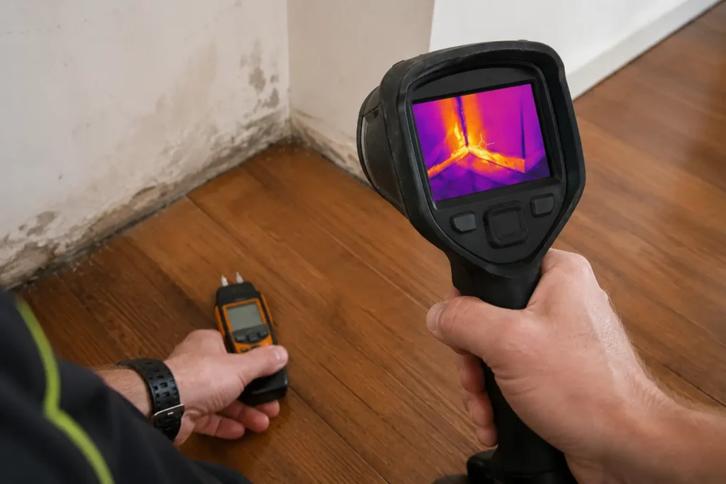 FLIR thermal camera used during building and pest inspection Sunshine Coast